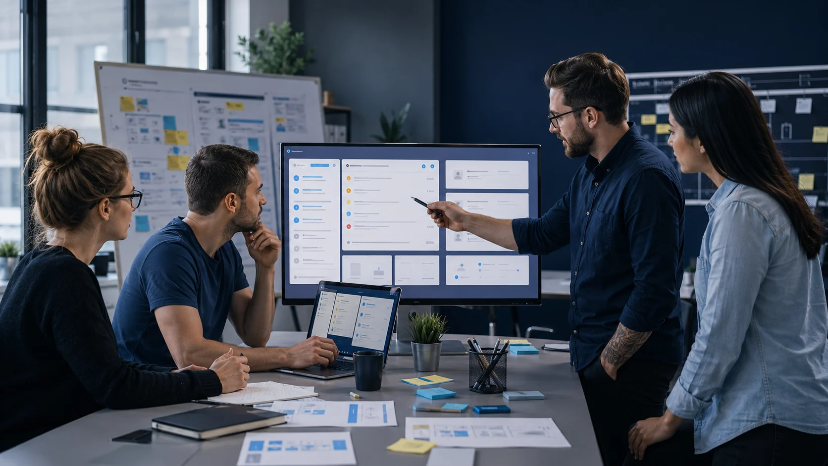 A web agency team reviewing prioritised website security findings