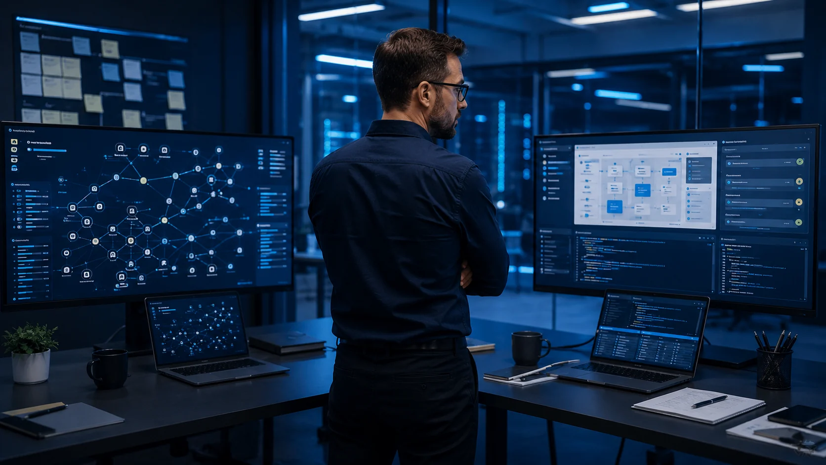 A security specialist comparing broad vulnerability scanning with focused manual testing